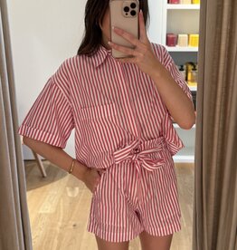 Âme Lilla Shorts Red White Stripes