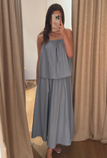 Christian Aks Amira Poplin Skirt Storm