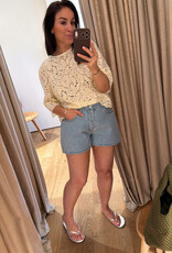 Stella Nova Lace Blouse Soft Yellow