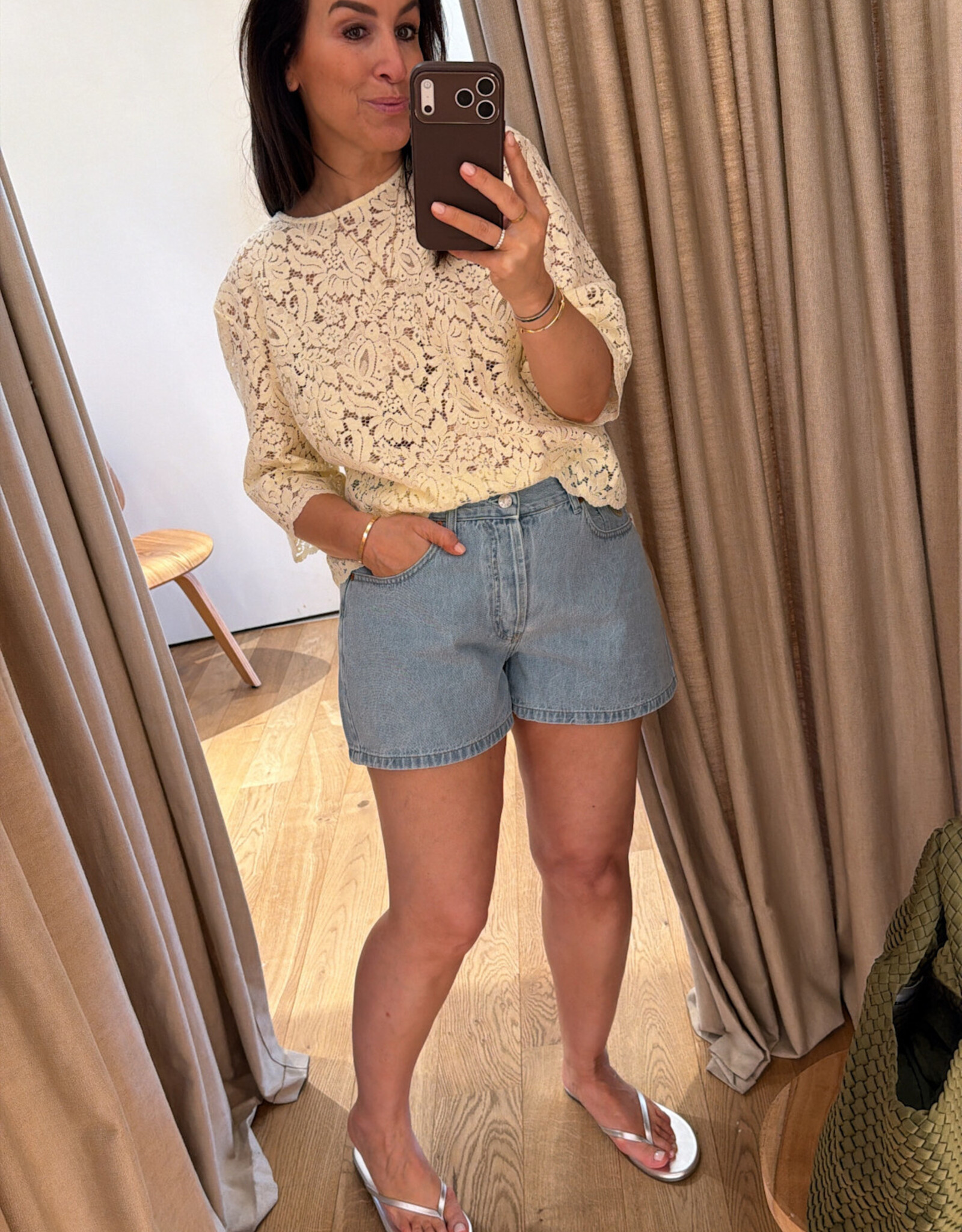 Stella Nova Lace Blouse Soft Yellow