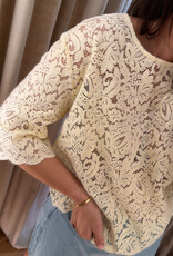 Stella Nova Lace Blouse Soft Yellow