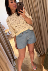 Stella Nova Lace Blouse Soft Yellow