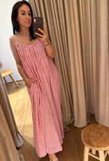 Âme Nostalgie Dress Red White One Size