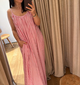 Âme Nostalgie Dress Red White One Size