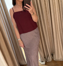 Liv The Label Cameron Top Burgundy Linnen