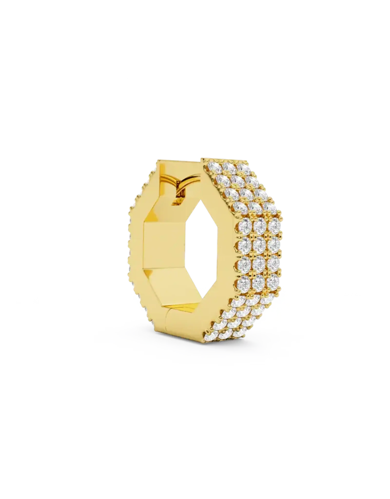 Billion Avenue Edge Small Diamond Earring Gold per stuk