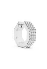 Billion Avenue Edge Small Diamond Earring Silver per stuk