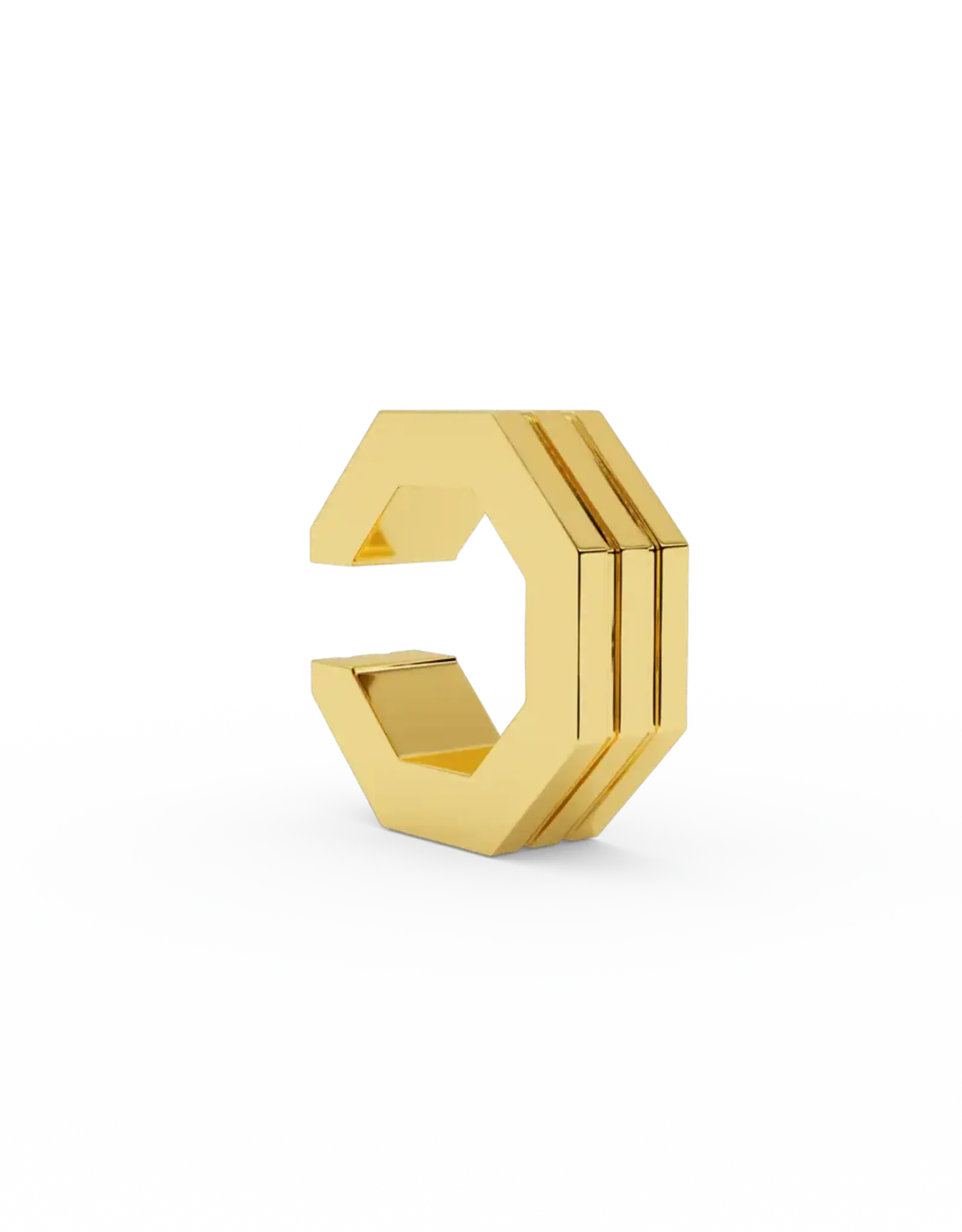 Billion Avenue Edge Small Stripe Earcuff Gold per stuk