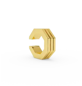 Billion Avenue Edge Small Stripe Earcuff Gold per stuk