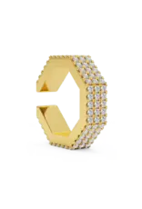 Billion Avenue Edge Large Diamond Earcuff Gold per stuk