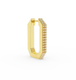Billion Avenue Octa Short Diamond Earring Gold per stuk
