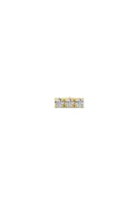 Billion Avenue Iris Tiny Trio Earstud Gold per stuk