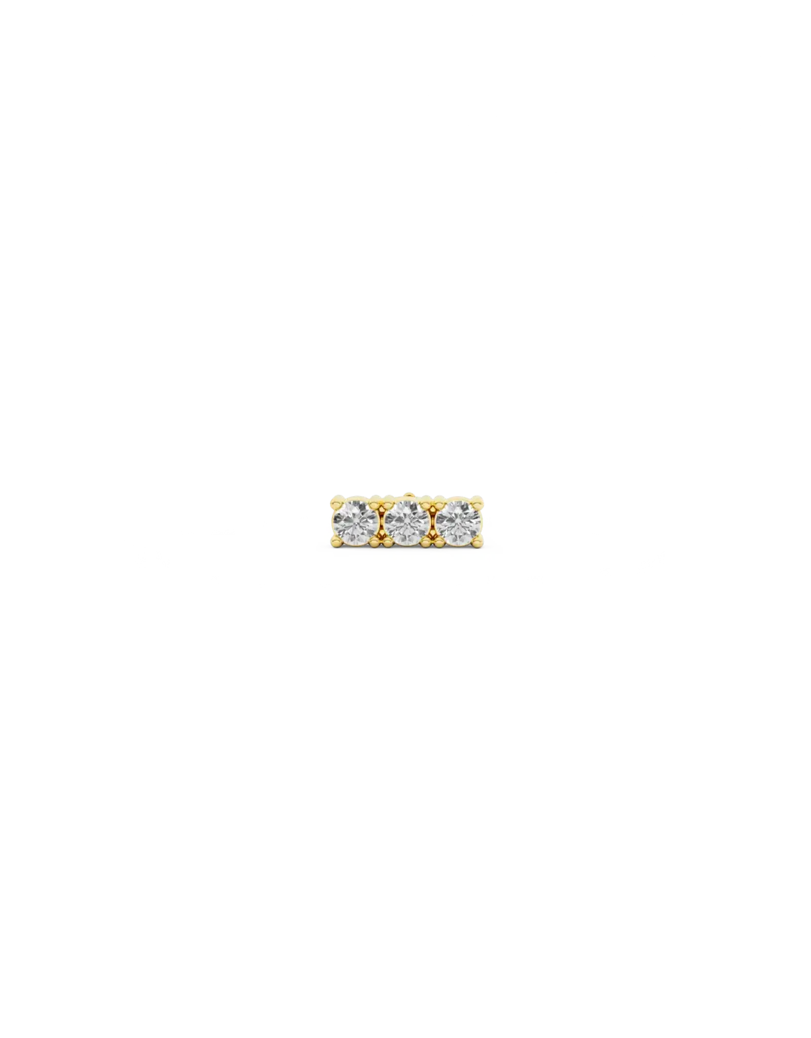 Billion Avenue Iris Tiny Trio Earstud Gold per stuk