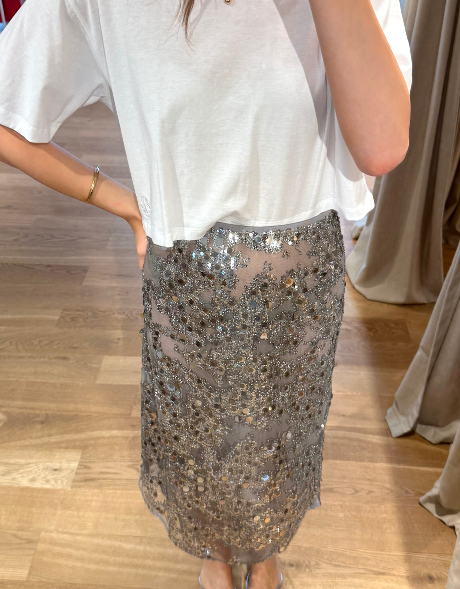Baum und Pferdgarten Shania Skirt Grey Sequins