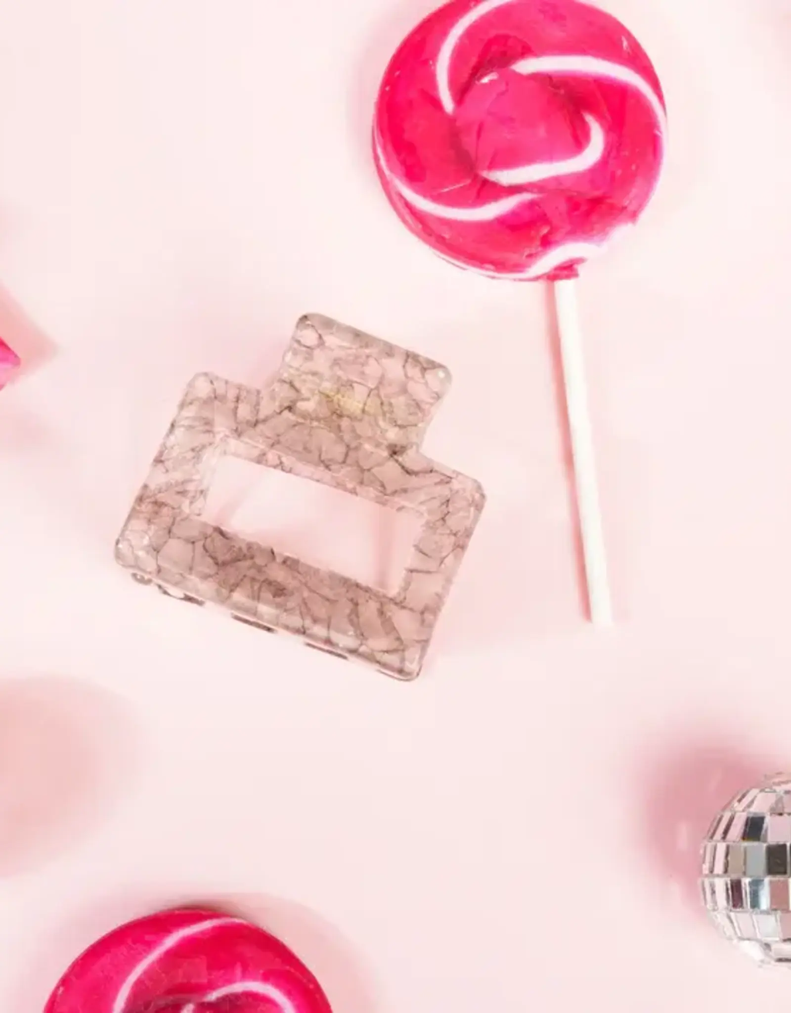 Clips Viv Vierkante Clip zilver gevlekt