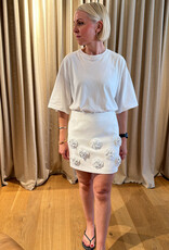 Isabelle Blanche Flower Skirt White