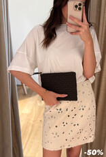 Edited Josie Denim Skirt Natural Beige