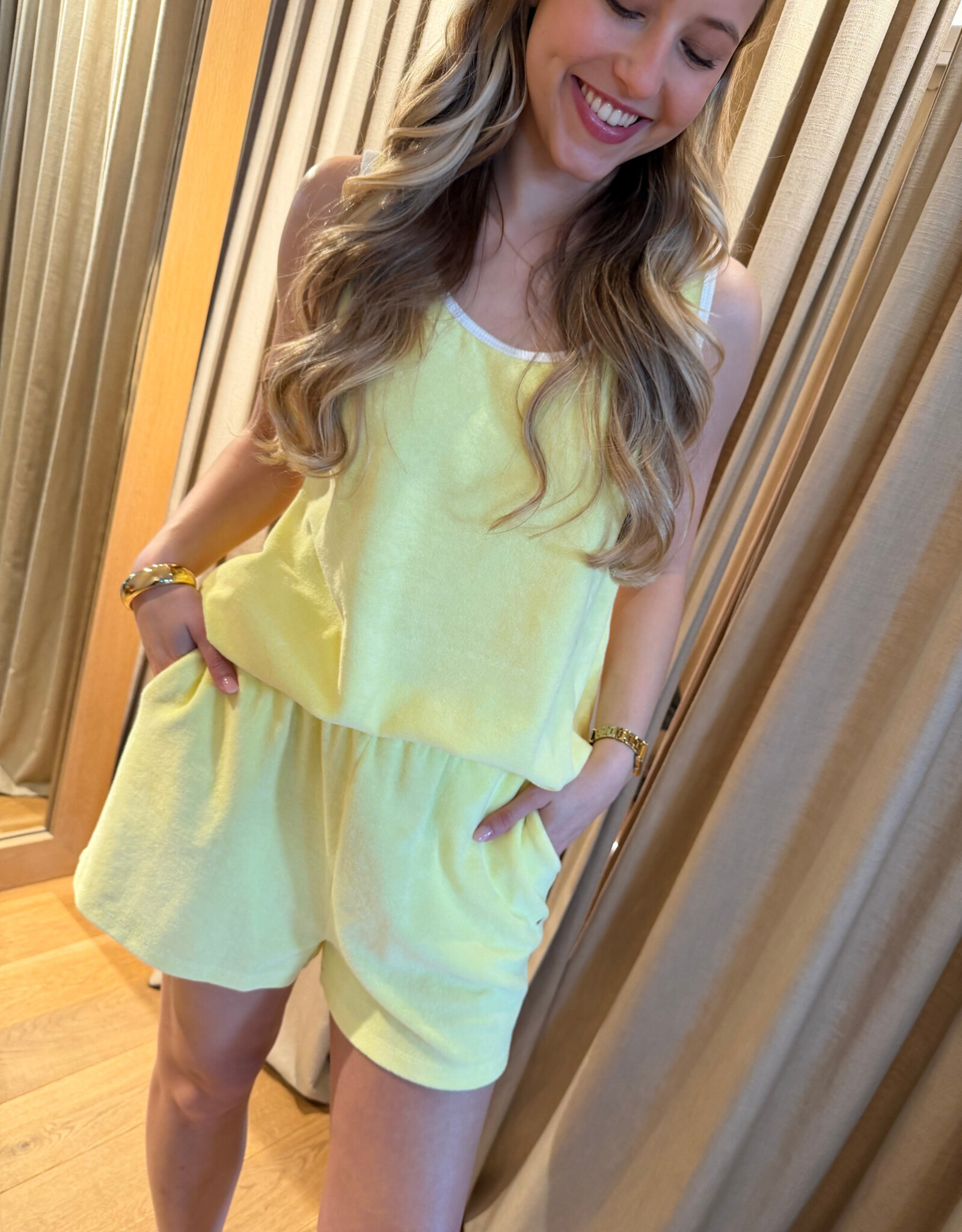 Raff Collective Caro Short Towelling Lemon