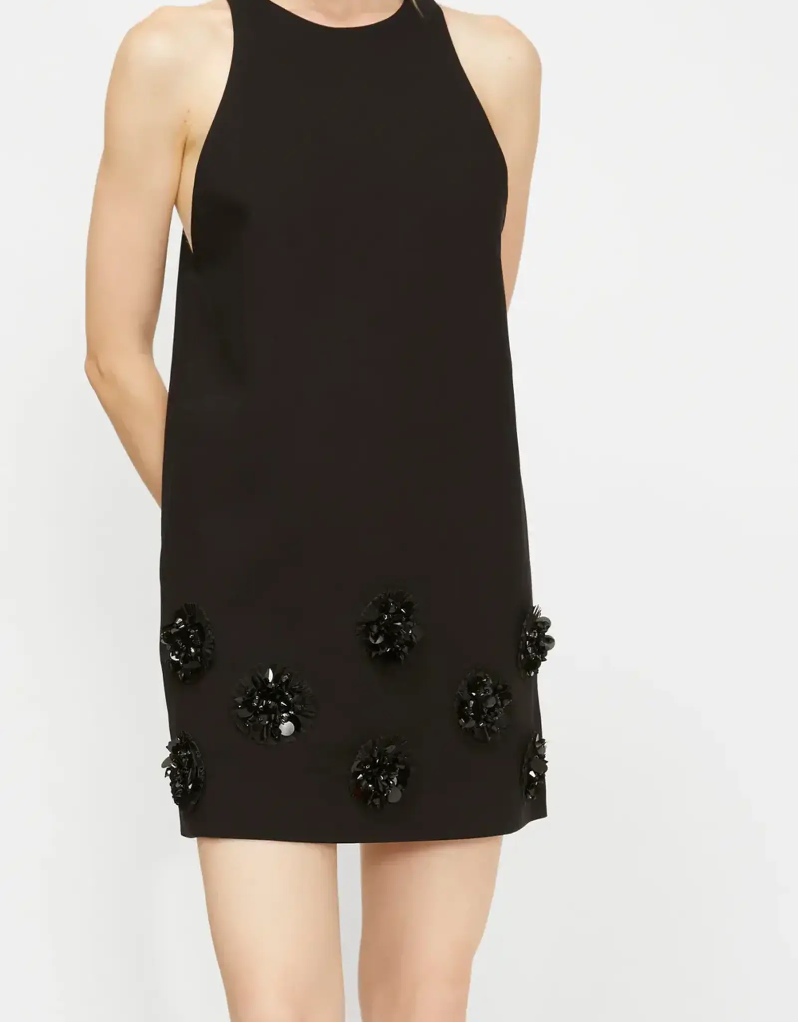 Isabelle Blanche Flower Dress Black