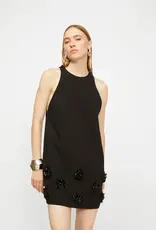 Isabelle Blanche Flower Dress Black