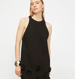 Isabelle Blanche Flower Dress Black