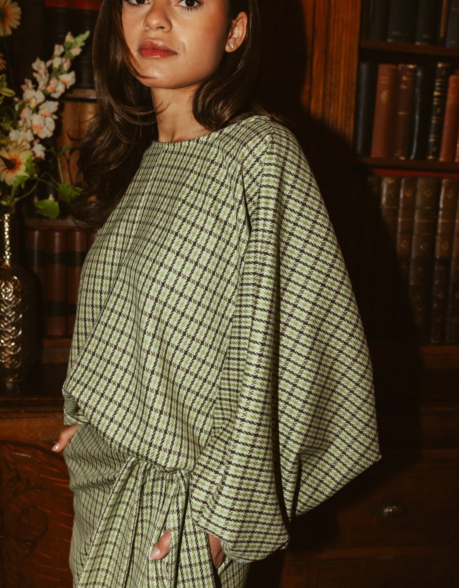 Monré Zoë Blouse Ruit Groen