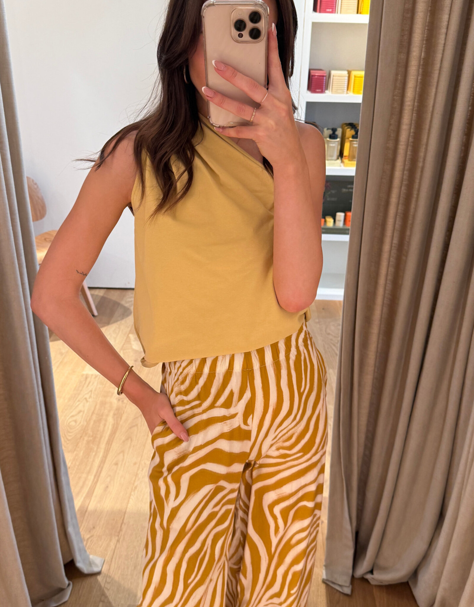 Re/Born Tina Pants Zebra Ochra