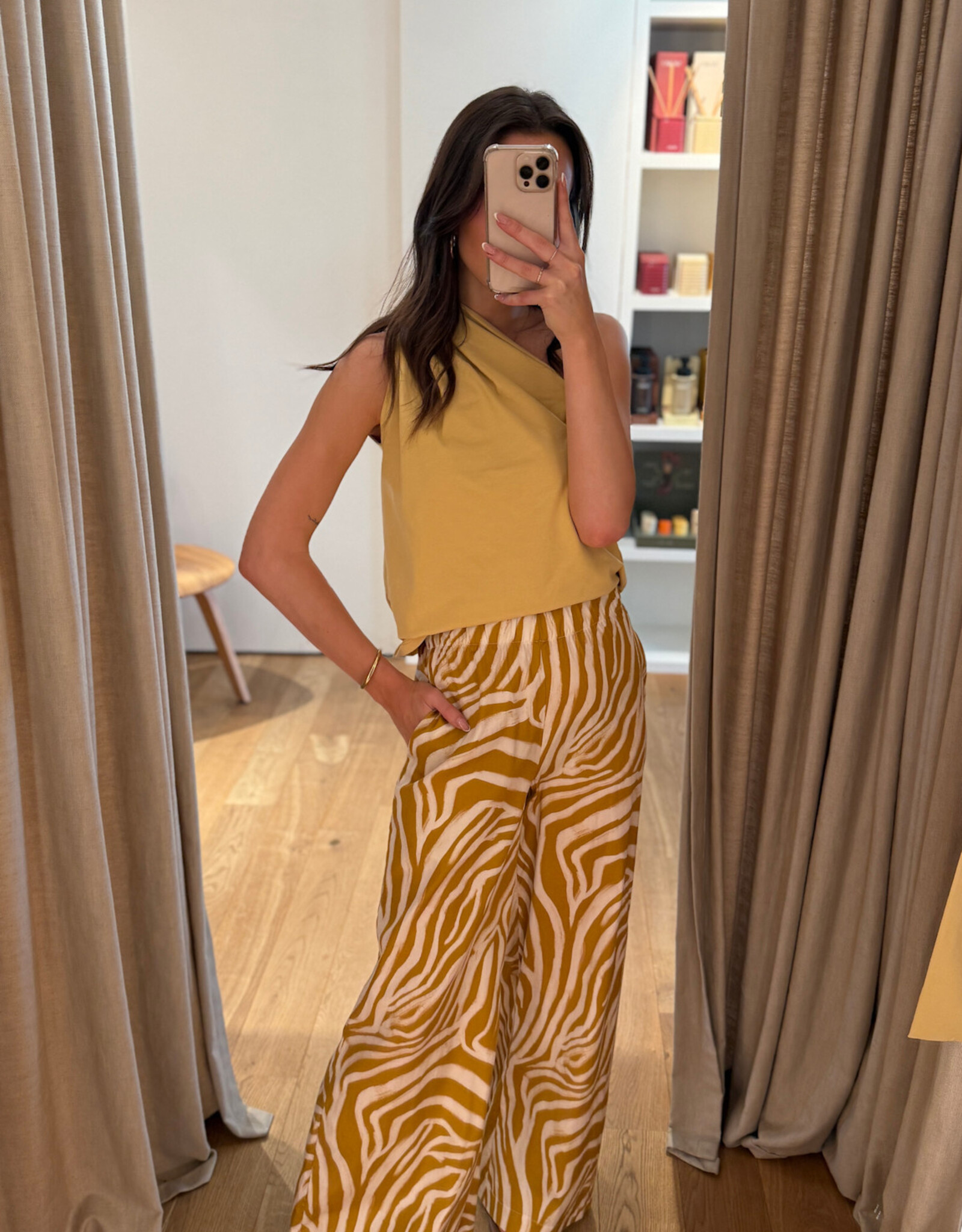 Re/Born Tina Pants Zebra Ochra