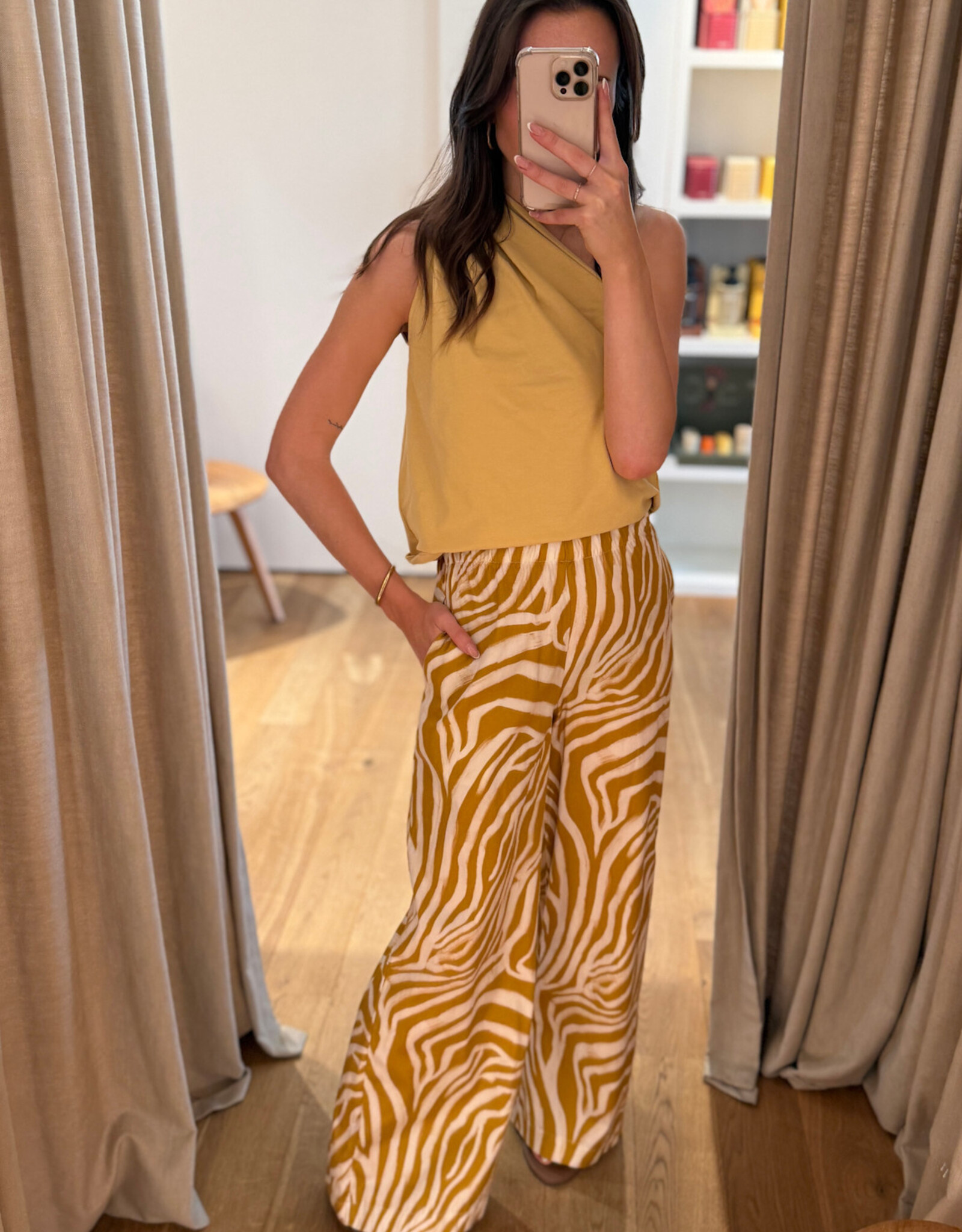 Re/Born Tina Pants Zebra Ochra