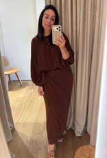 Monré Zoë Blouse Bruin Satijn