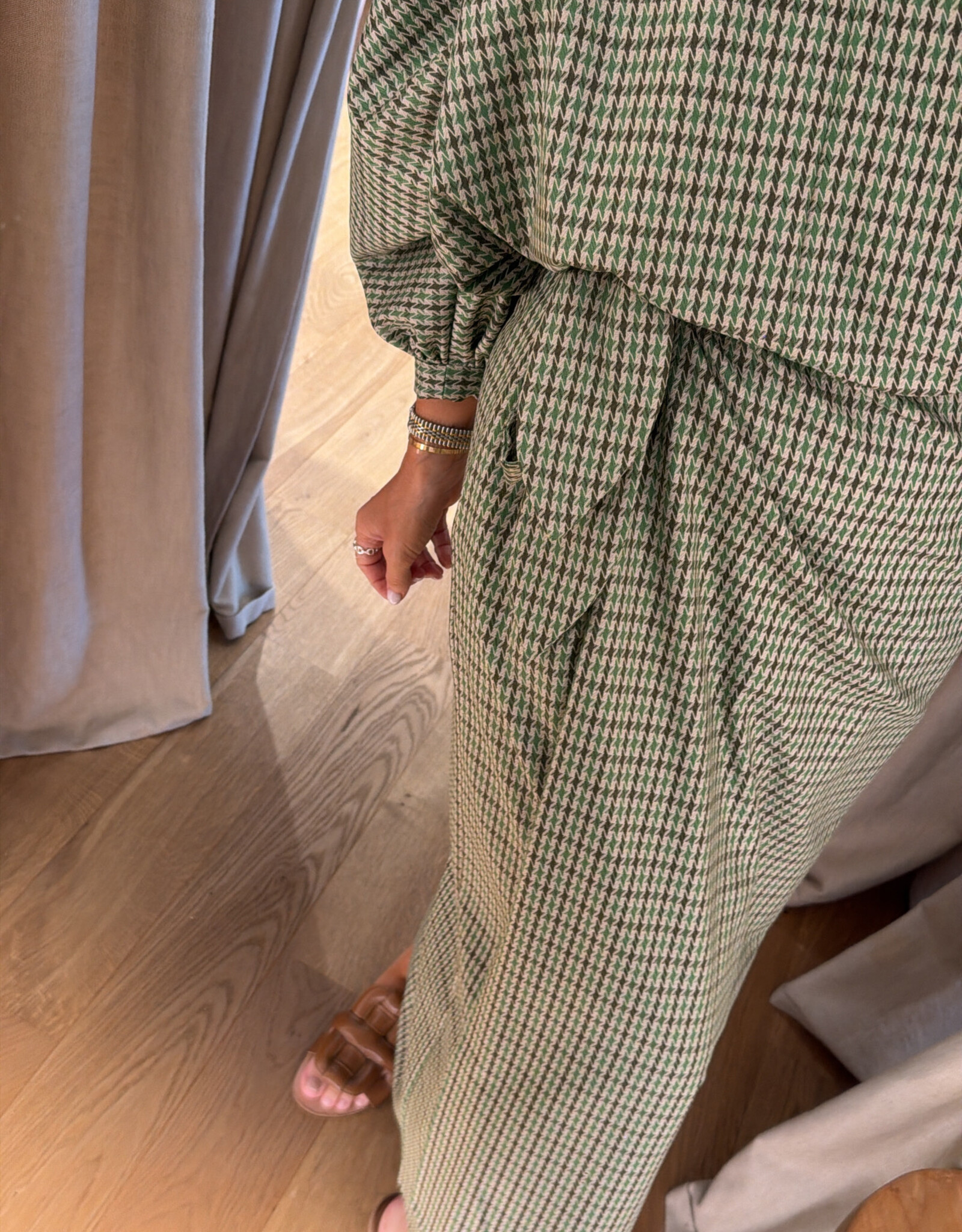 Monré Joëlle Skirt Ruit Groen