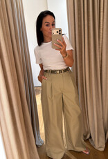 Christian Aks Sharony Poplin Trousers Beige