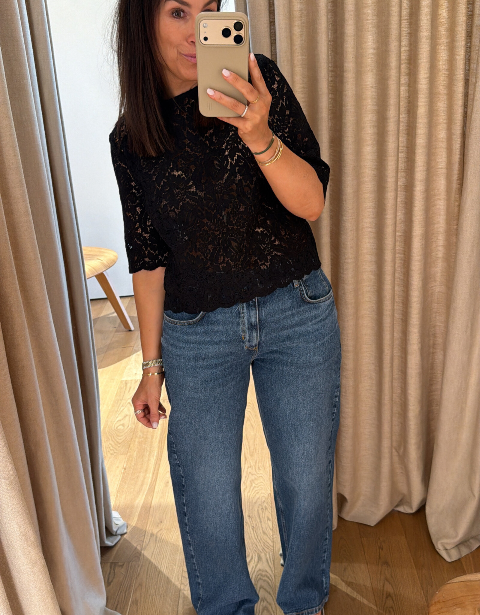 Stella Nova Lace Blouse Black