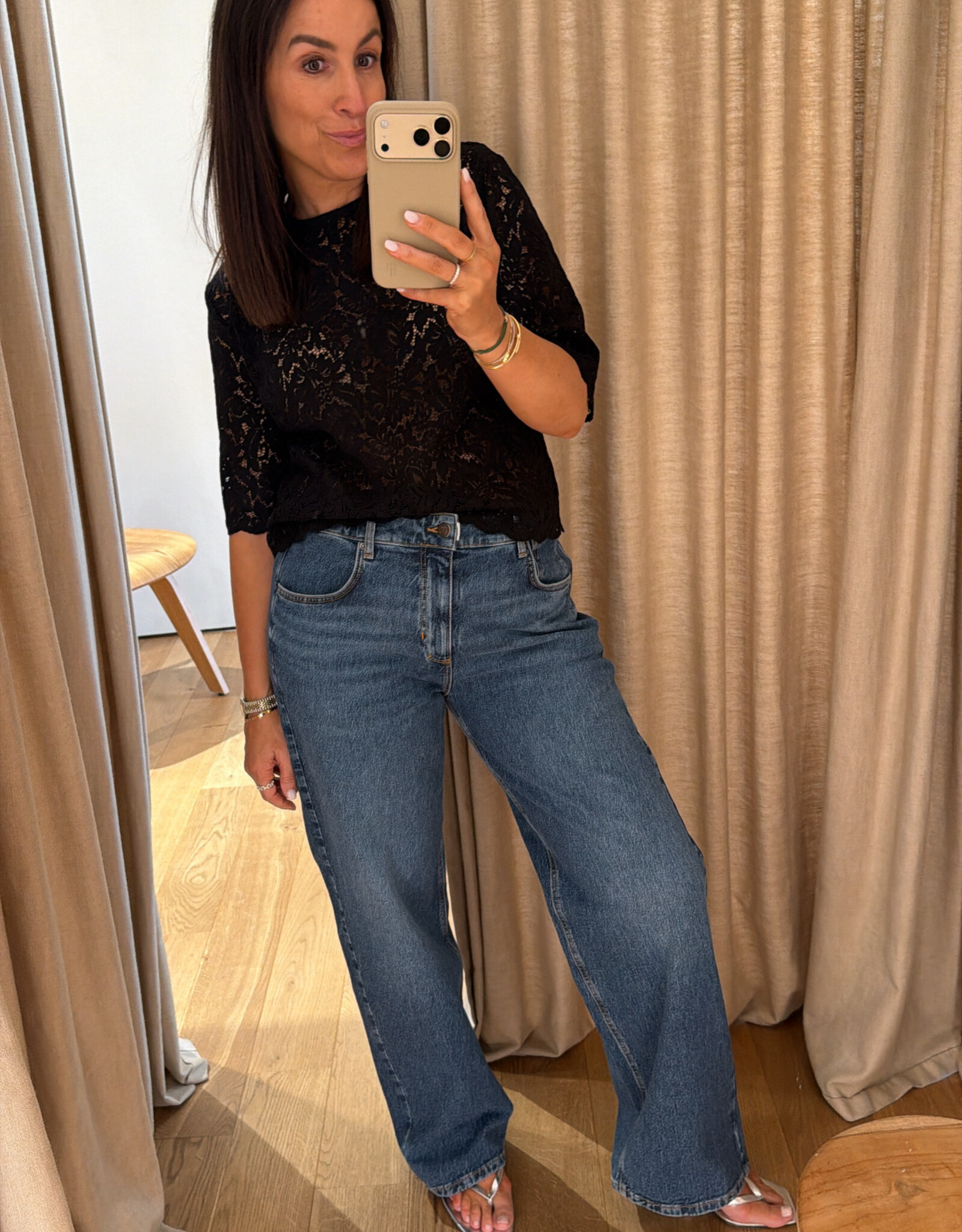 Stella Nova Lace Blouse Black