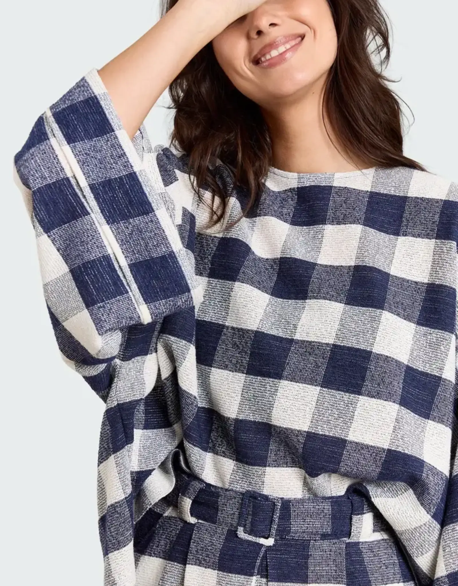 Studio Clique Carina Blouse Navy White Check