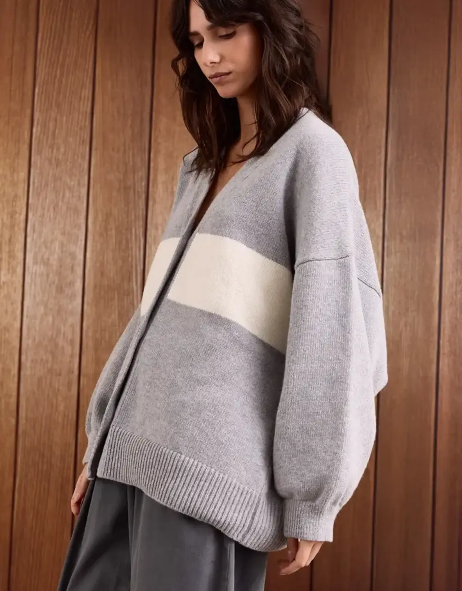 Studio Clique Mouchie Cardigan Grey Cream