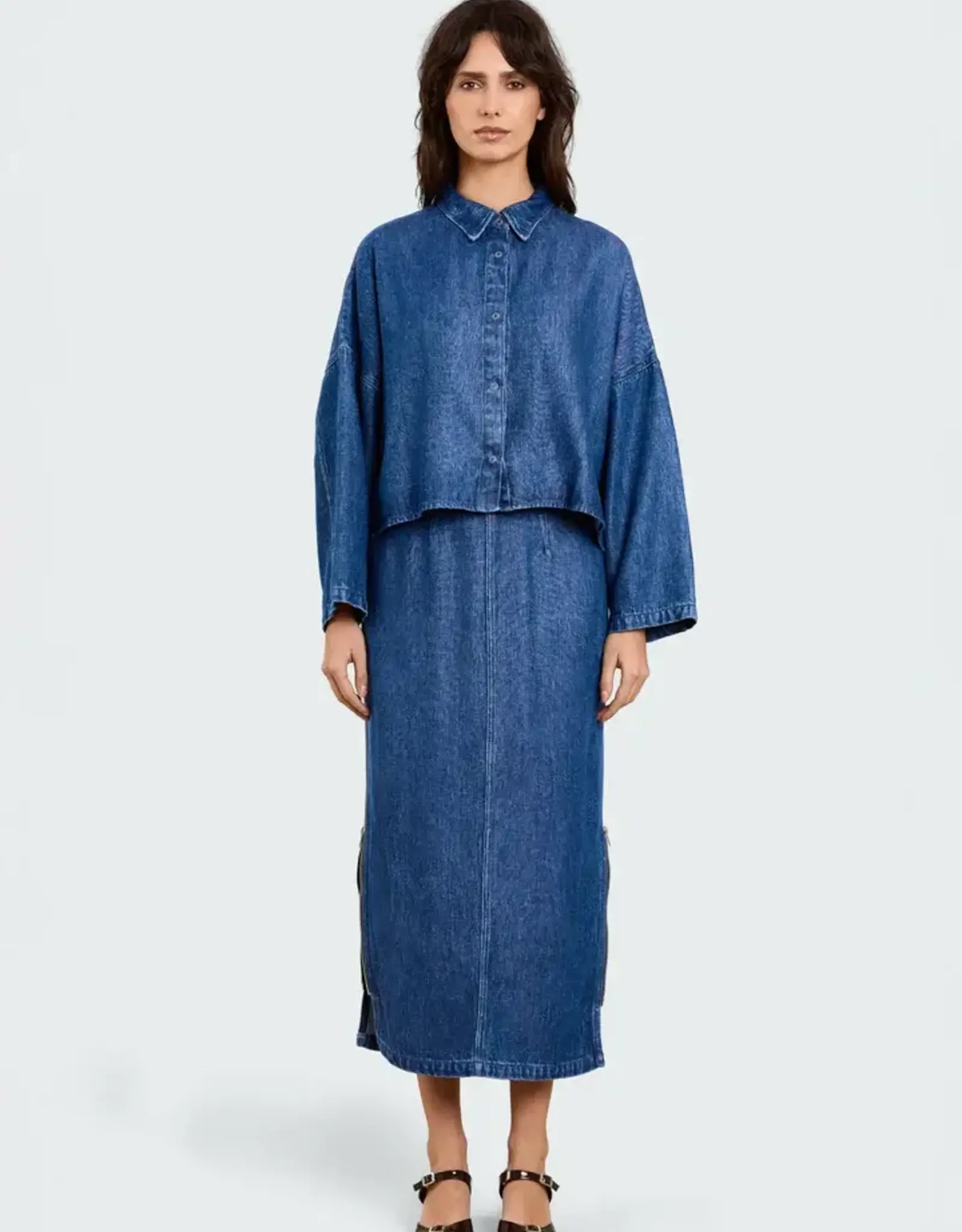 Studio Clique Agnete Skirt Denim Vintage Blue