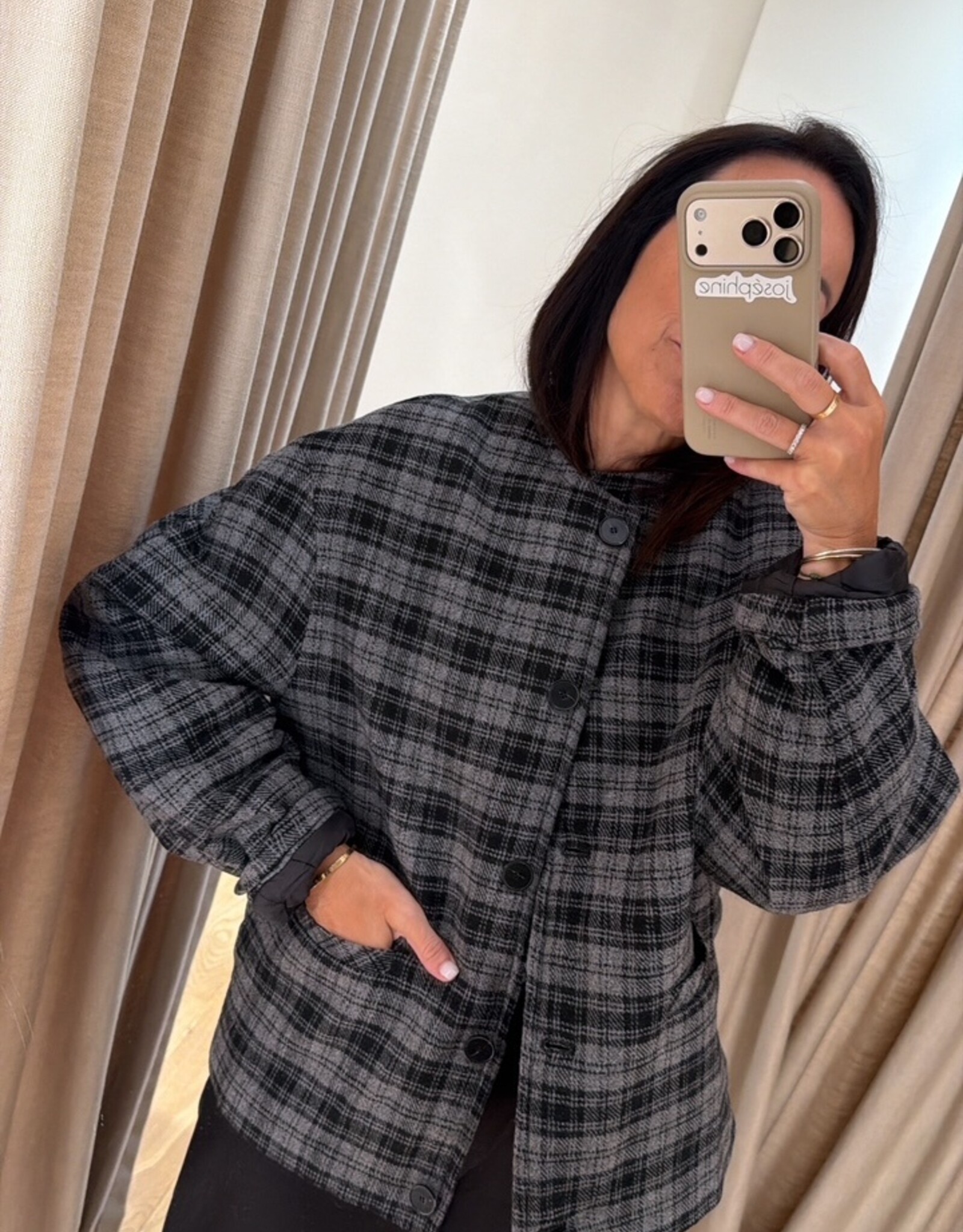 Edited Aino Jacket Grey Check
