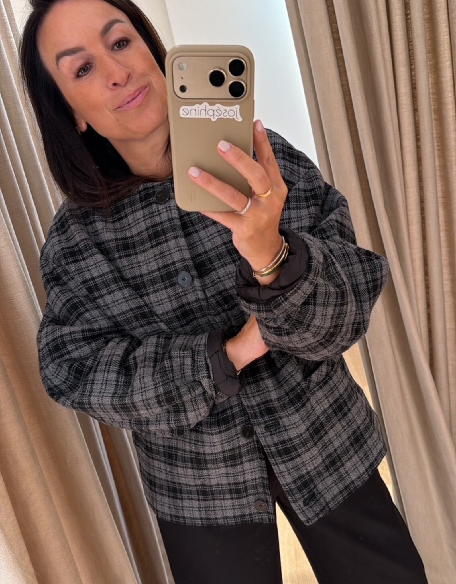 Edited Aino Jacket Grey Check