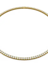 Billion Avenue Tennis Necklace Gold 4mm 40cm