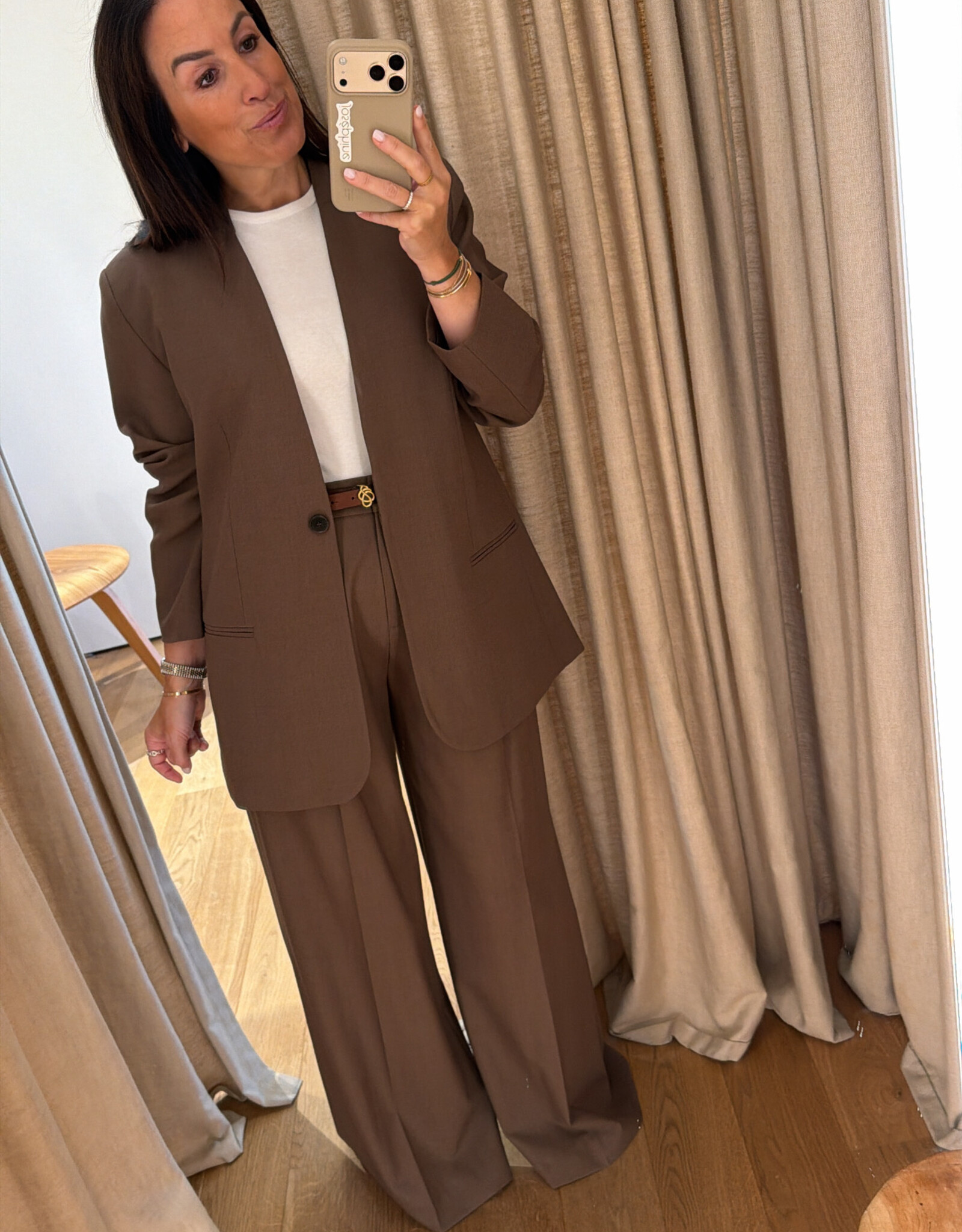 Liv The Label Gabriel Blazer Brown Melange