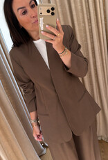 Liv The Label Gabriel Blazer Brown Melange