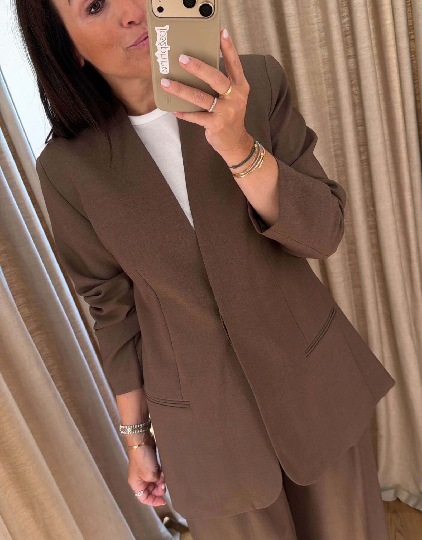 Liv The Label Gabriel Blazer Brown Melange