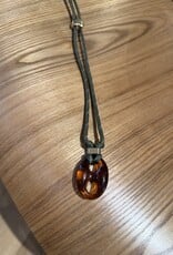 Nilu Plex Necklace Brown Kaki