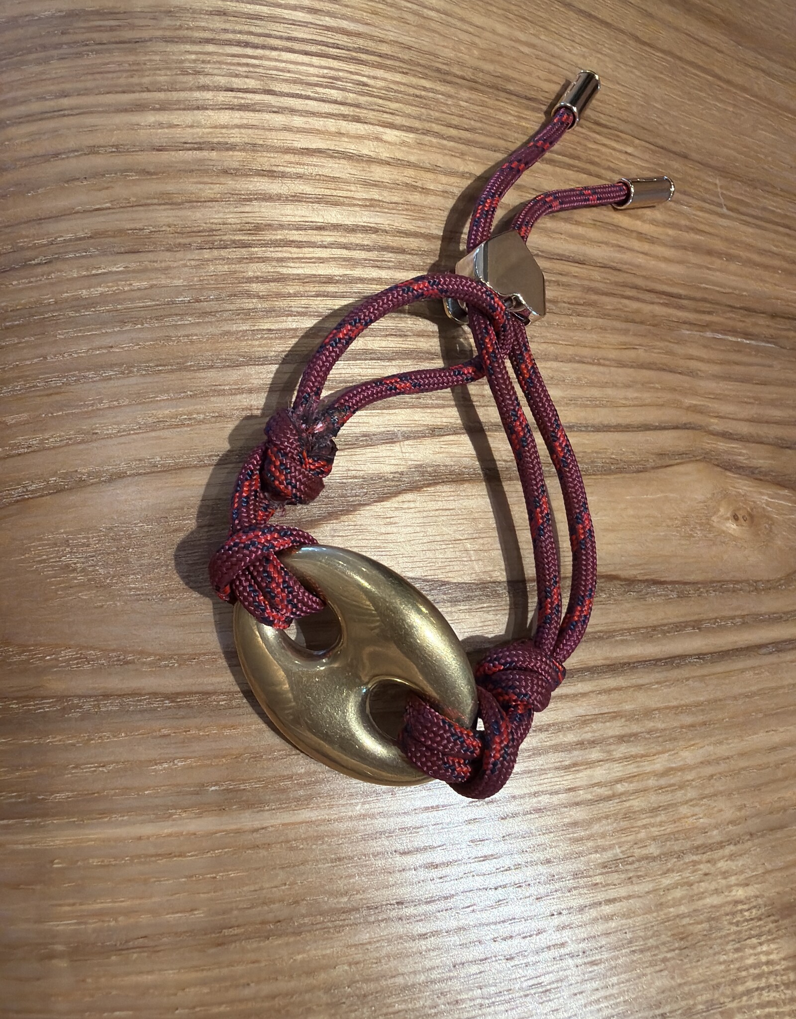 Nilu Plex Bracelet Gold Burgundy