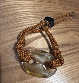Nilu Plex Bracelet Camel Burgundy Yellow