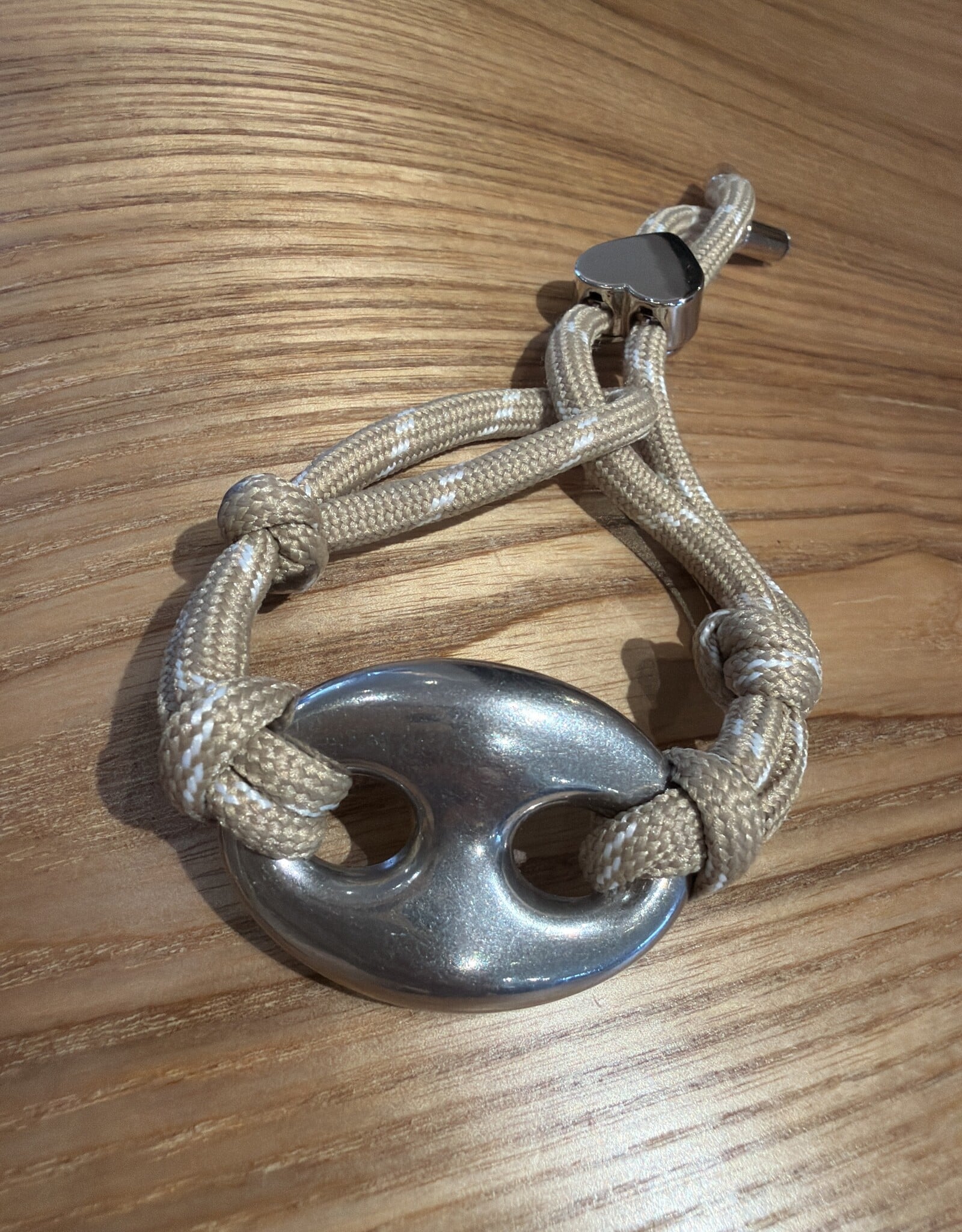 Nilu Plex Bracelet Silver Beige