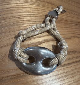 Nilu Plex Bracelet Silver Beige