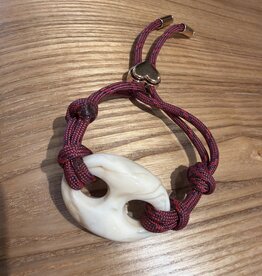 Nilu Plex Bracelet Beige Burgundy