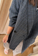 Edited Camilo Blazer Grey Blue Check